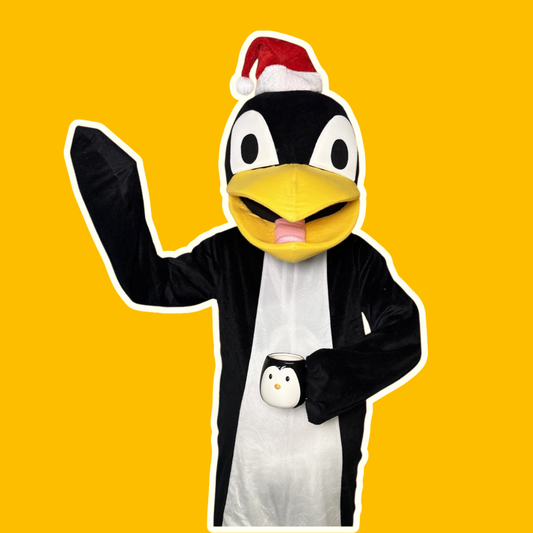 Pinguin op kantoor