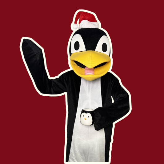 Pinguin op kantoor